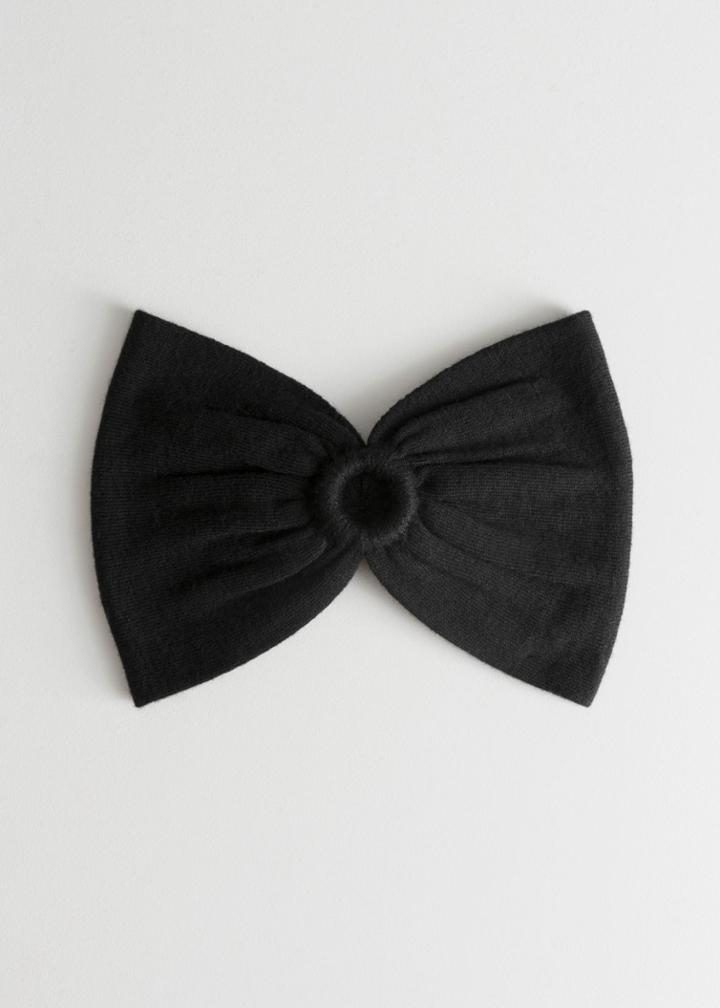 Other Stories O-ring Knit Headband - Black