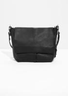 Other Stories Small Leather Hobo Bag - Black