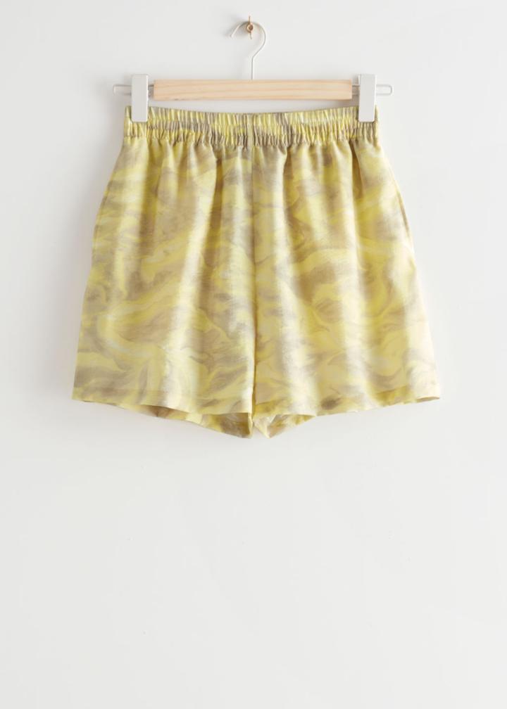 Other Stories Floaty Shorts - Yellow
