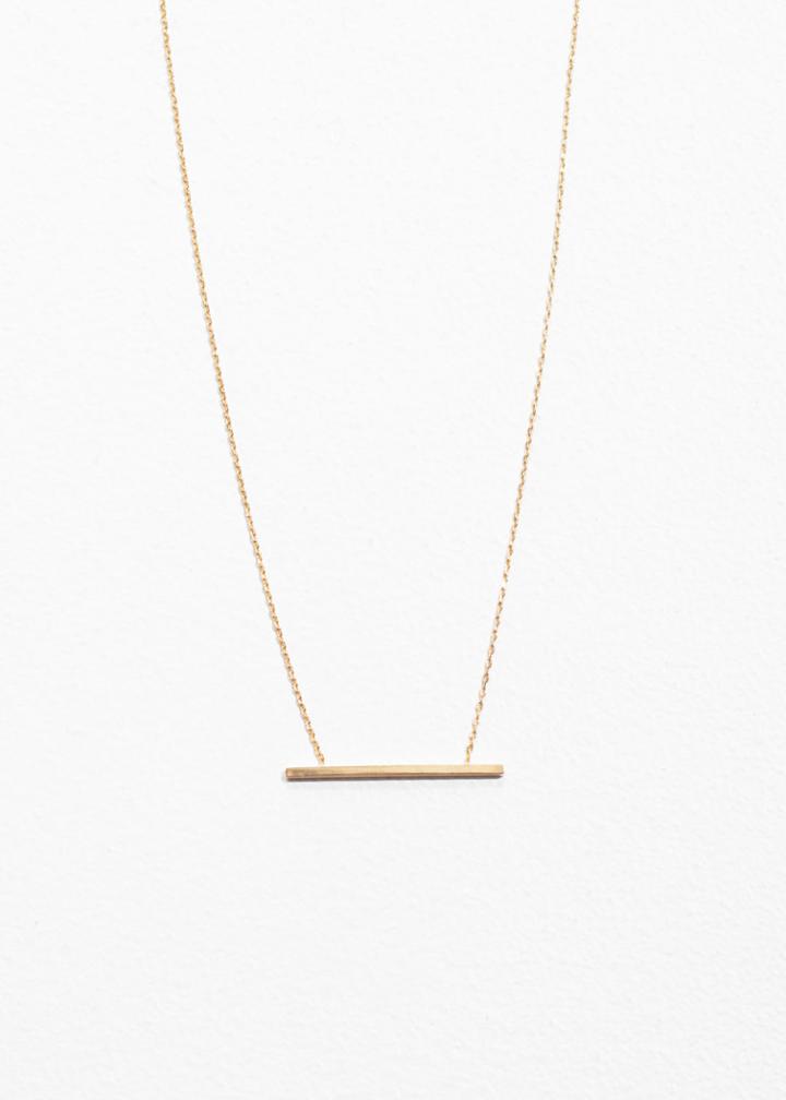 Other Stories Line Pendant Necklace - Gold