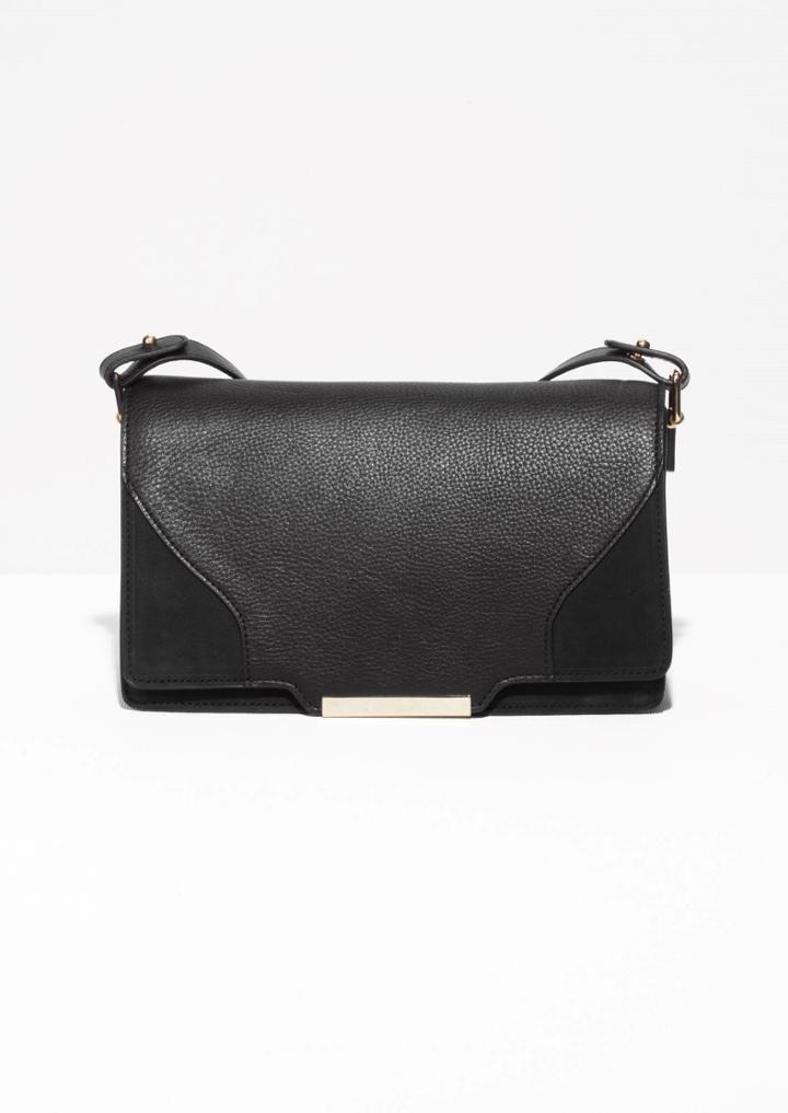 Other Stories Texture Block Leather Crossbody