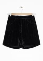Other Stories Rodarte Crushed Velvet Shorts