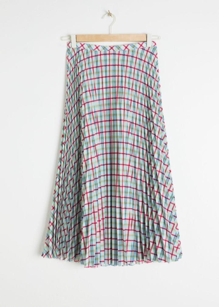 Other Stories Pleated Midi Skirt - Green