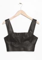Other Stories Leather Crop Top