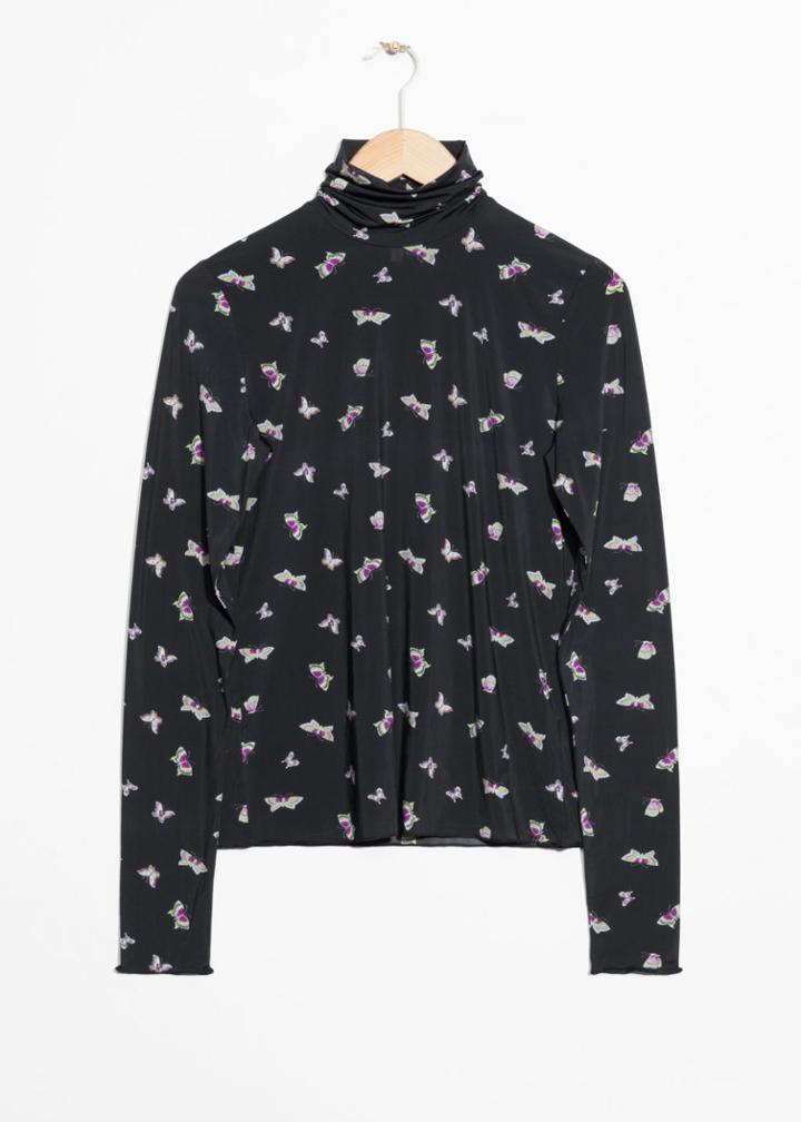 Other Stories Long Sleeve Turtleneck - Black