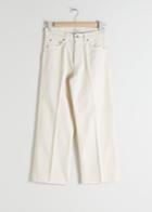 Other Stories Straight Mid Rise Jeans - White
