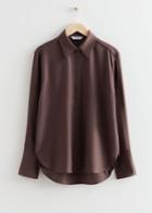 Other Stories Relaxed Silk Shirt - Brown