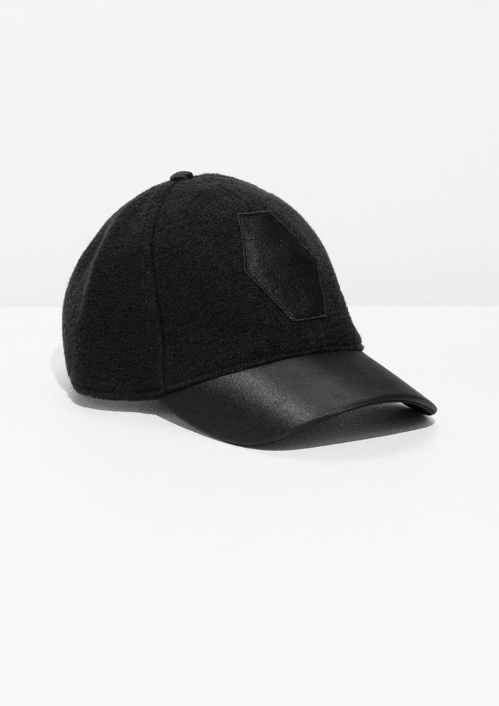 Other Stories Wool Cap With Satin Brim