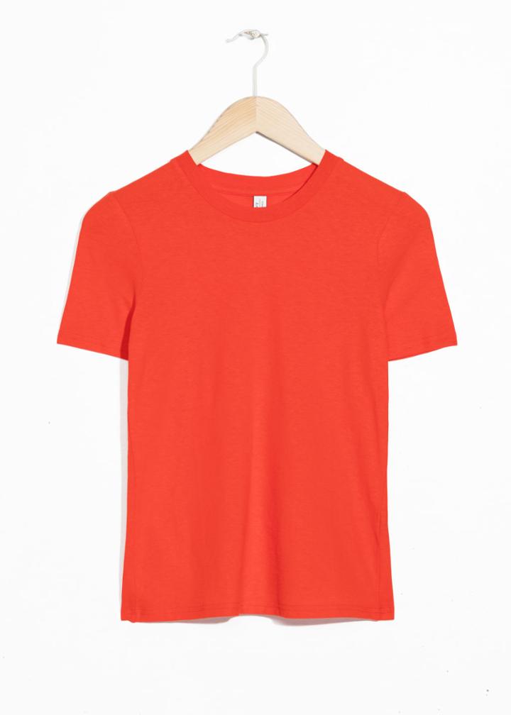 Other Stories Fitted Crewneck Tee - Red