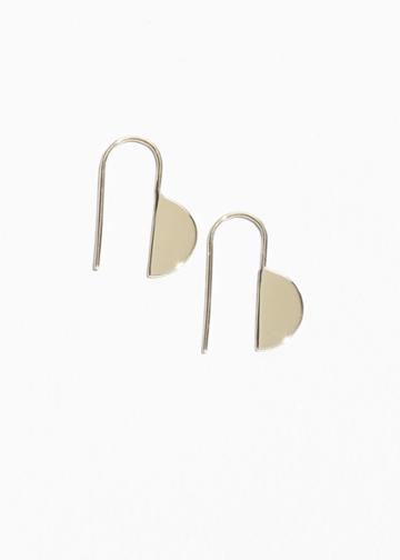 Other Stories Half Moon Earrings - Gold