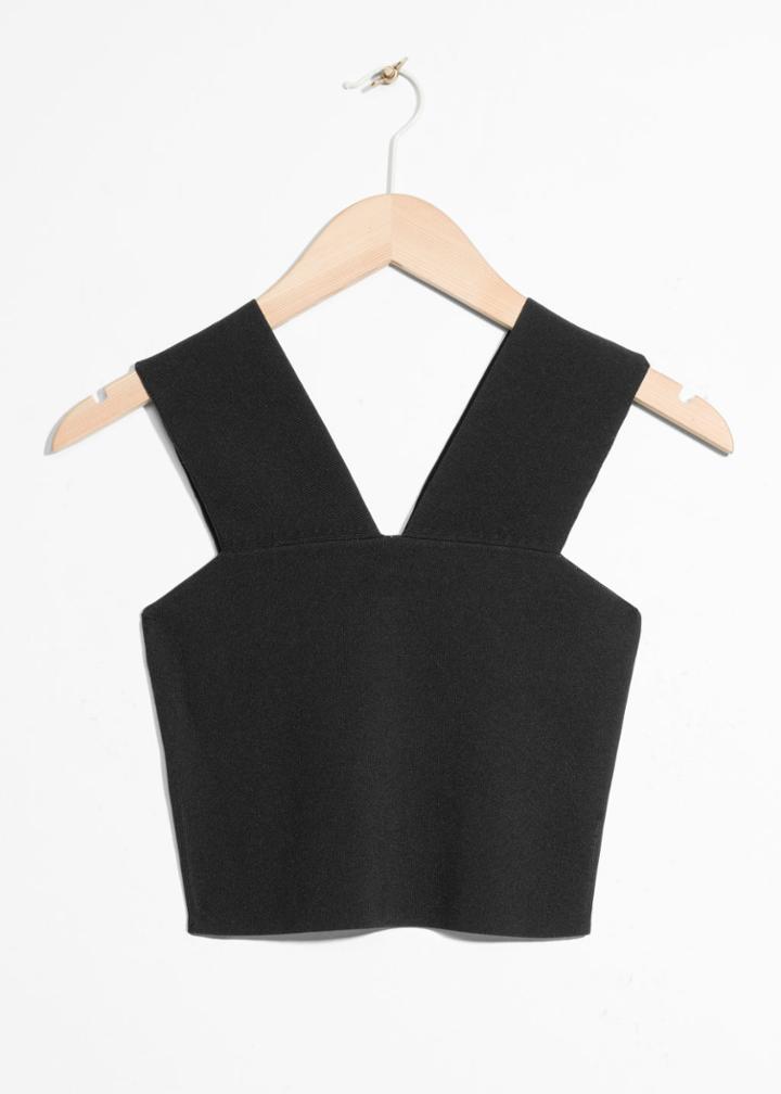 Other Stories Crop Top - Black