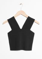 Other Stories Crop Top - Black