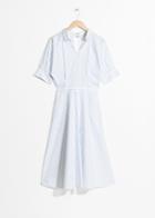 Other Stories Striped A-line Dress - White