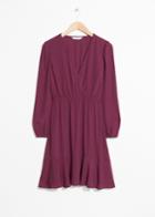 Other Stories Wrap Neck Dress - Red