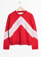 Other Stories Varsity Knit Sweater - Red