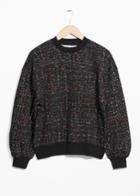 Other Stories Cropped Voluminous Sweater - Black