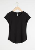 Other Stories Cotton Micro Knit Top - Black