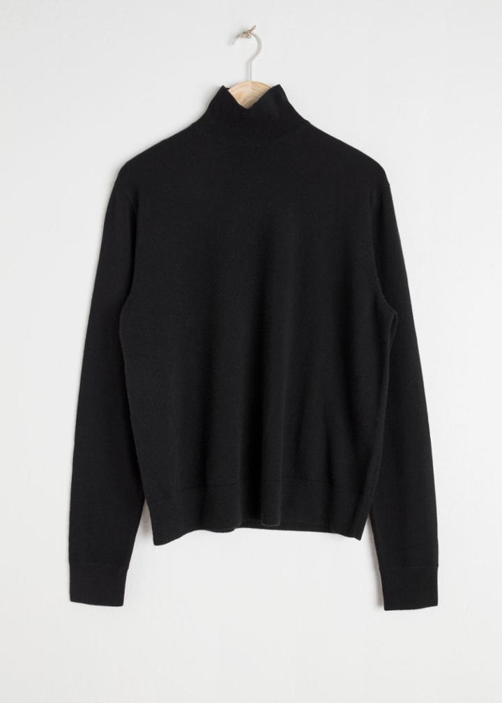 Other Stories Cashmere Turtleneck - Black