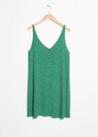 Other Stories Button Down Shift Dress - Green