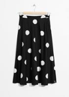 Other Stories Printed A-line Skirt - Black