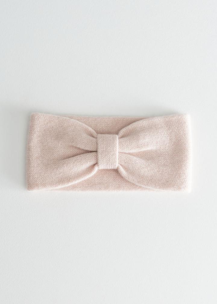 Other Stories Knit Bow Headband - Orange