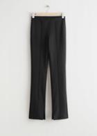 Other Stories Fitted Slit-hem Trousers - Black