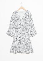 Other Stories Tie Frill Dress - White