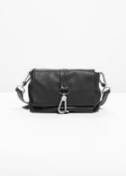 Other Stories Mini Leather Buckle Crossover - Black