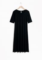 Other Stories Ribbed Frill Dress