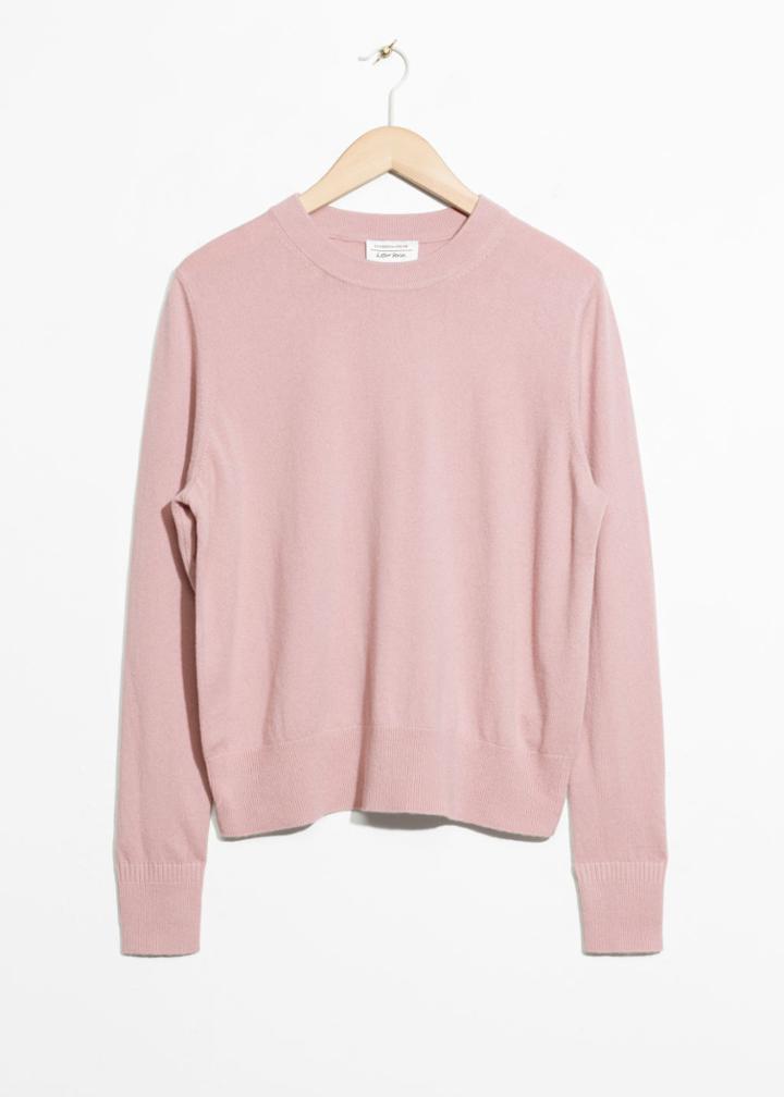 Other Stories Cashmere Knit Sweater - Pink