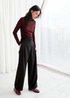 Other Stories Wide Belted Trousers - Black