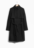 Other Stories Wool Trenchcoat - Black