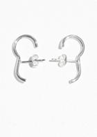 Other Stories Silver Toned Lobe Earrings