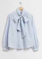Other Stories Relaxed Lavallire-neck Blouse - Blue