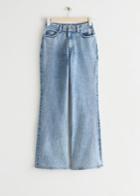 Other Stories Flared Stud Jeans - Blue