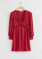 Other Stories Twisted Front Mini Dress - Red