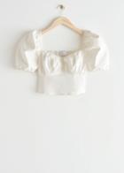 Other Stories Puff Sleeve Top - White