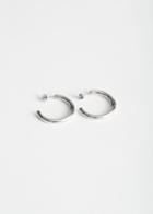 Other Stories Thick Hoop Earrings - Silver