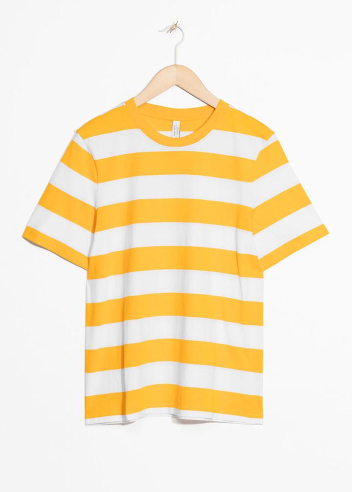 Other Stories Jumbo Stripe Tee - Yellow