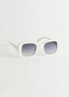 Other Stories Chunky Rectangular Frame Sunglasses - White