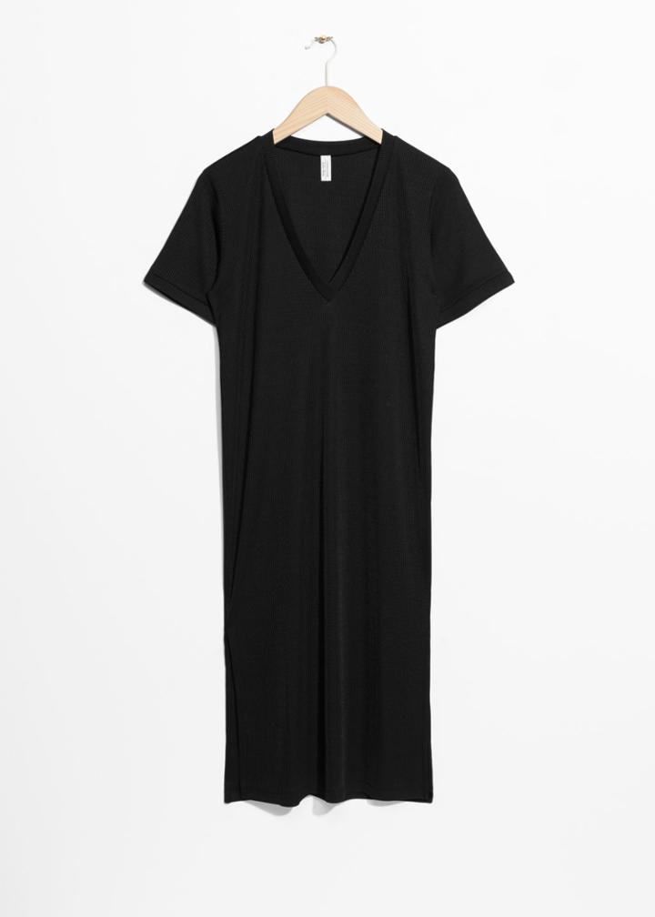 Other Stories Oversized T-shirt Dress - Black