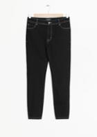 Other Stories Cropped Denim Jeans - Black