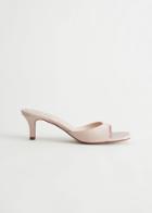 Other Stories Heeled Leather Mule Sandal - White