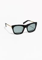 Other Stories Square Frame Acetate Sunglasses