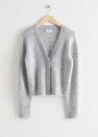 Other Stories Gold Button Cardigan - Grey