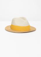 Other Stories Straw Fedora Hat - Yellow