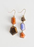 Other Stories Asymmetric Jewel Stone Earrings - Blue