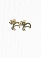 Other Stories Crescent Moon Studs - Gold