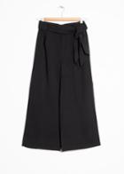 Other Stories Side Tie Culottes - Black
