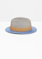 Other Stories Straw Fedora Hat - Blue